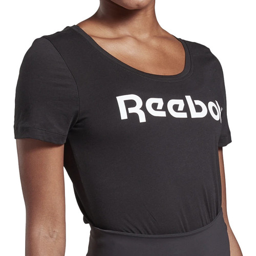 Textiel Dames T-shirts korte mouwen Reebok Sport  Zwart