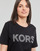 Textiel Dames T-shirts korte mouwen MICHAEL Michael Kors GROMMET KORS TEE Zwart