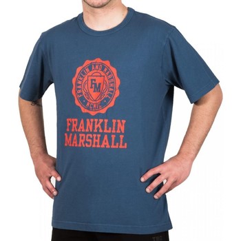 Textiel Heren T-shirts korte mouwen Franklin & Marshall T-shirt  Classique Blauw