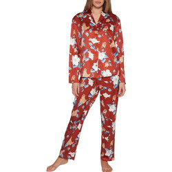 Textiel Dames Pyjama's / nachthemden Admas Pyjama's loungewear broek shirt Winter Garden Rood