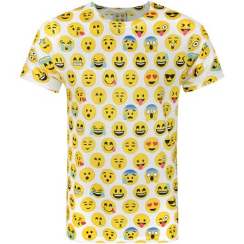 Textiel Heren T-shirts met lange mouwen Emoticon  Wit