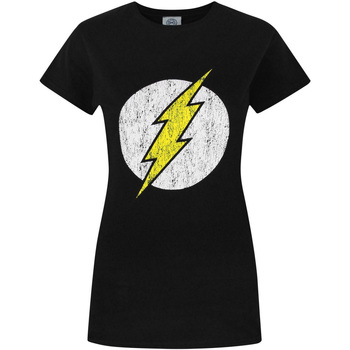 Textiel Dames T-shirts korte mouwen Flash  Zwart