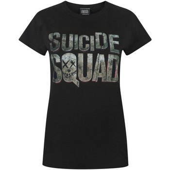 Textiel Dames T-shirts korte mouwen Suicide Squad  Zwart