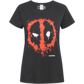 Textiel Dames T-shirts met lange mouwen Deadpool  Zwart