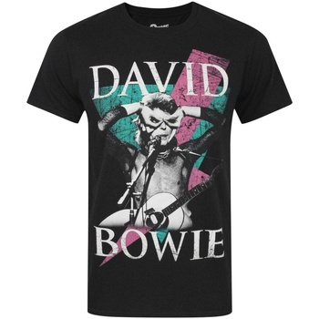 Textiel Heren T-shirts met lange mouwen David Bowie  Zwart