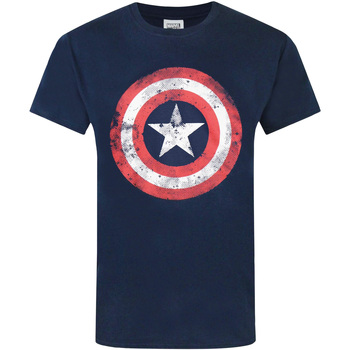 Textiel Heren T-shirts met lange mouwen Captain America  Blauw