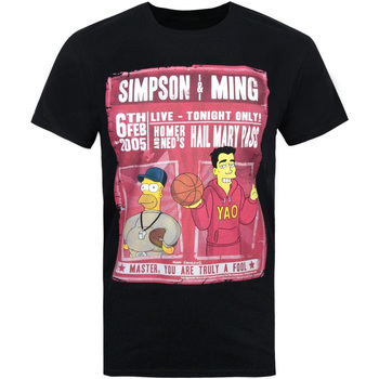 Textiel Heren T-shirts met lange mouwen The Simpsons  Zwart
