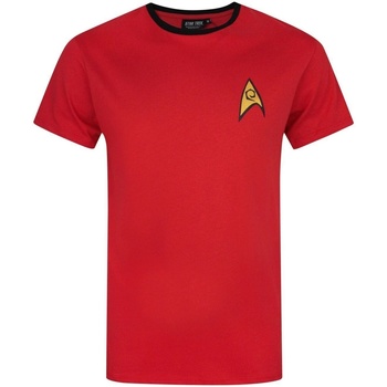 Textiel Heren T-shirts met lange mouwen Star Trek  Rood