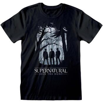 Textiel T-shirts korte mouwen Supernatural  Zwart