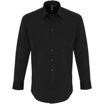 Textiel Heren Overhemden lange mouwen Premier PR244 Zwart
