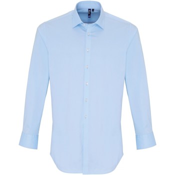 Textiel Heren Overhemden lange mouwen Premier PR244 Blauw