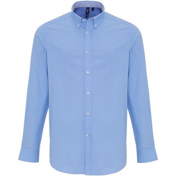 Textiel Heren Overhemden korte mouwen Premier PR238 Blauw