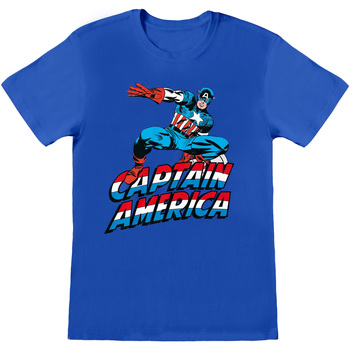 Textiel T-shirts met lange mouwen Captain America  Blauw
