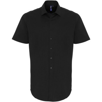 Textiel Heren Overhemden korte mouwen Premier PR246 Zwart