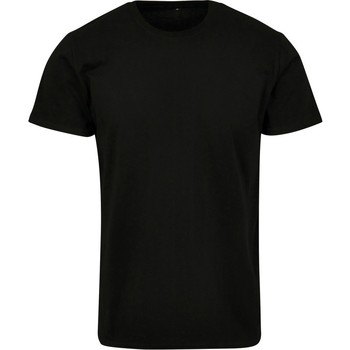 Textiel Heren T-shirts met lange mouwen Build Your Brand BY090 Zwart
