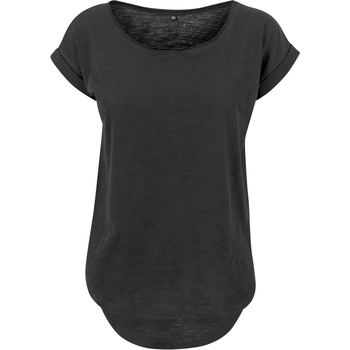 Textiel Dames T-shirts met lange mouwen Build Your Brand  Zwart