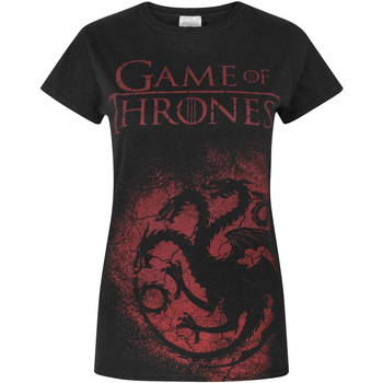 Textiel Dames T-shirts korte mouwen Game Of Thrones  Zwart