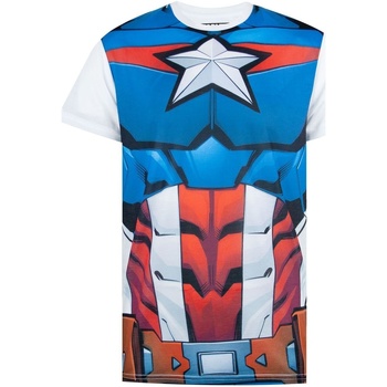 Textiel Heren T-shirts met lange mouwen Captain America  Rood