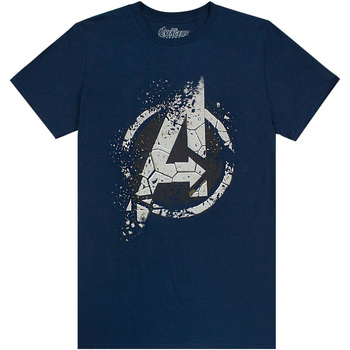 Textiel Heren T-shirts met lange mouwen Avengers  Blauw