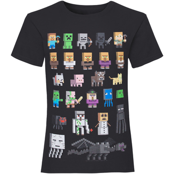 Textiel Meisjes T-shirts met lange mouwen Minecraft  Zwart