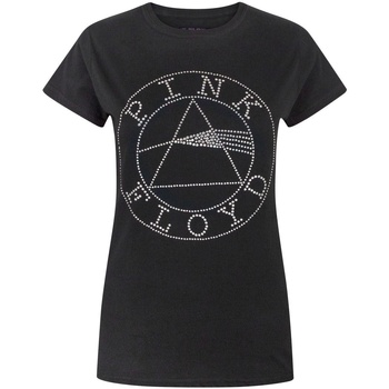 Textiel Dames T-shirts korte mouwen Pink Floyd  Zwart