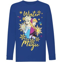 Textiel Meisjes T-shirts met lange mouwen Disney  Blauw