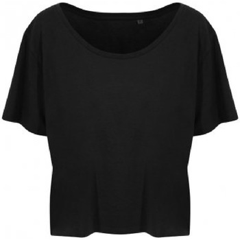 Textiel Dames T-shirts met lange mouwen Ecologie EA002F Zwart
