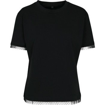 Textiel Dames T-shirts met lange mouwen Build Your Brand BY124 Zwart