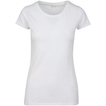 Textiel Dames T-shirts met lange mouwen Build Your Brand BY086 Wit
