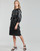 Textiel Dames Korte jurken Karl Lagerfeld FAUX LEATHER DRESS Zwart