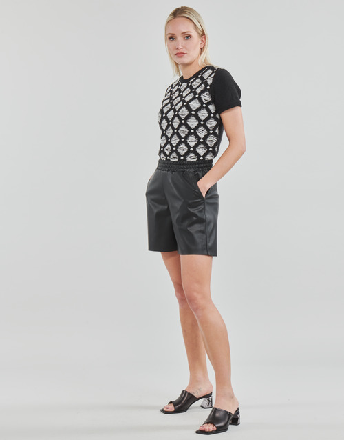 Karl Lagerfeld PERFORATED FAUX LEATHER SHORTS