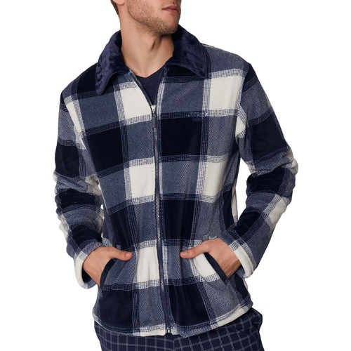 Textiel Heren Pyjama's / nachthemden Admas Binnenjas Jacquard Antonio Miro Blauw