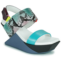 Schoenen Dames Sandalen / Open schoenen United nude Delta Wedge Sandal Zwart / Multicolour
