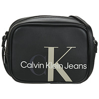 Tassen Dames Schoudertassen met riem Calvin Klein Jeans SCULPTED MONO CAMERA BAG Zwart