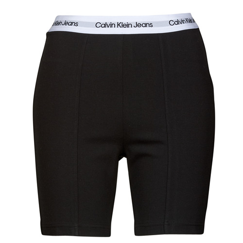 Textiel Dames Korte broeken / Bermuda's Calvin Klein Jeans REPEAT LOGO MILANO CYCLING SHORT Zwart
