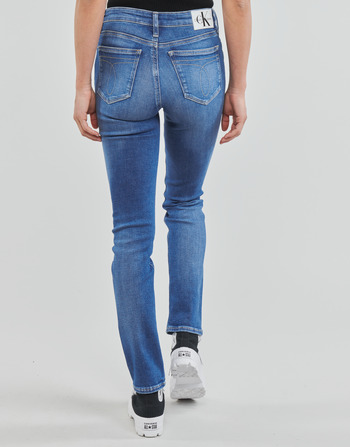 Calvin Klein Jeans HIGH RISE SLIM Blauw / Clair