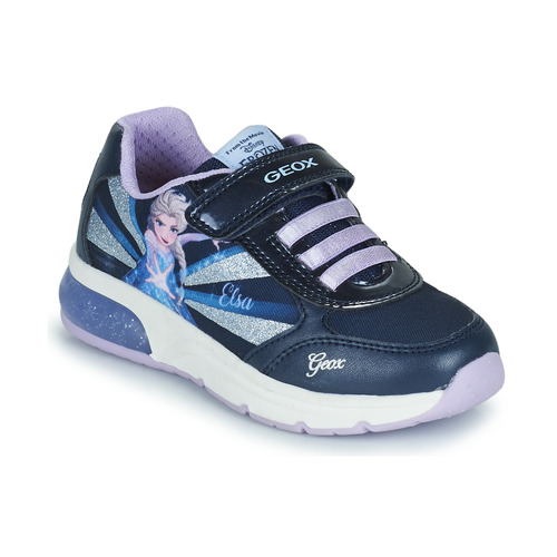 Schoenen Meisjes Lage sneakers Geox J SPACECLUB GIRL Blauw / Violet