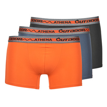 Ondergoed Heren Boxershorts Athena OUTDOOR X3 Zwart / Blauw / Rood