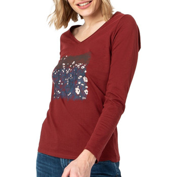 Textiel Dames T-shirts met lange mouwen TBS  Rood