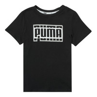 Textiel Meisjes T-shirts korte mouwen Puma ALPHA TEE Zwart