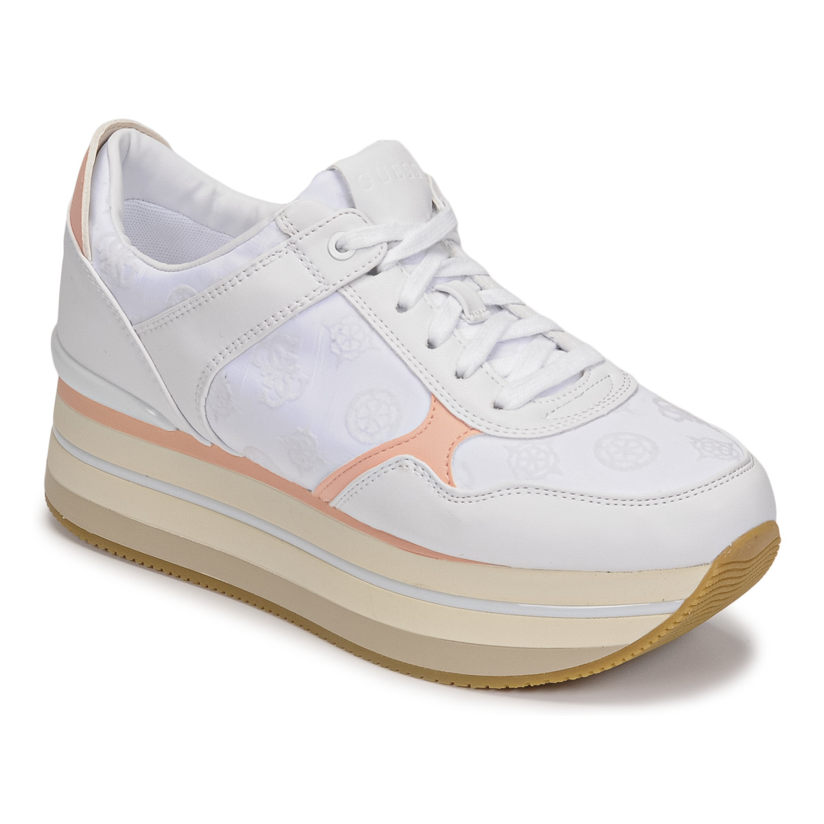 Schoenen Dames Lage sneakers Guess HINDLE Wit