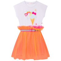 Textiel Meisjes Korte jurken Billieblush ANDORRE Wit / Oranje