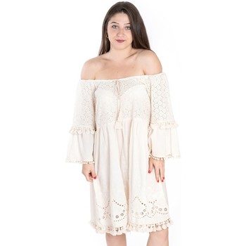 Textiel Dames Korte jurken Isla Bonita By Sigris Jurk Blanco