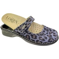 Schoenen Dames Leren slippers Calzaturificio Loren LOM2889leo Blauw
