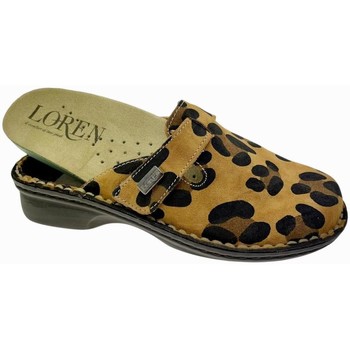 Schoenen Dames Leren slippers Calzaturificio Loren LOM2908cam Blauw