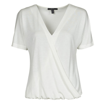 Textiel Dames T-shirts korte mouwen Esprit CLT wrap tshirt Wit