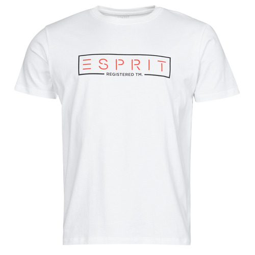 Textiel Heren T-shirts korte mouwen Esprit BCI N cn aw ss Wit