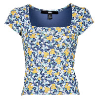 Textiel Dames T-shirts korte mouwen Vans DECO DITSY CAPSLV TOP Blauw