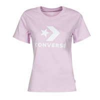 Textiel Dames T-shirts korte mouwen Converse Star Chevron Center Front Tee Light / Amethist