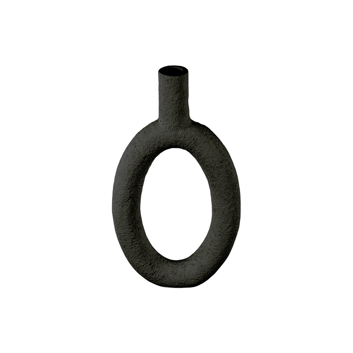 Present Time Vaas Ring - Polyresin - Ovaal Hoog Zwart - 16,5x3,5x31cm